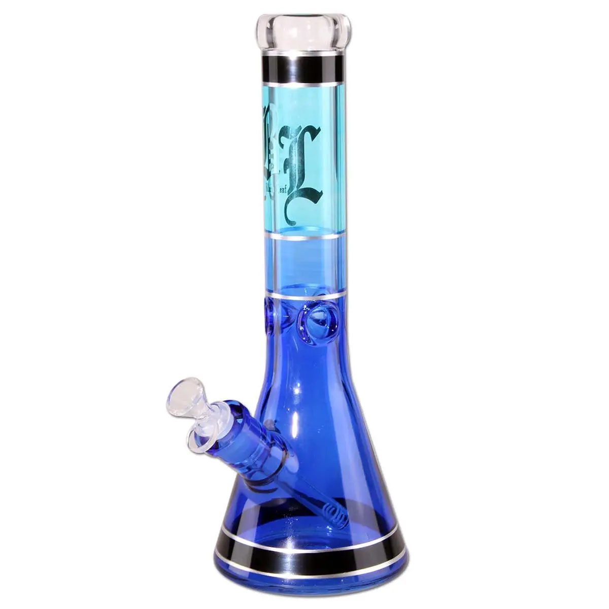 Black Leaf Beaker Bong ghiaccio - blu