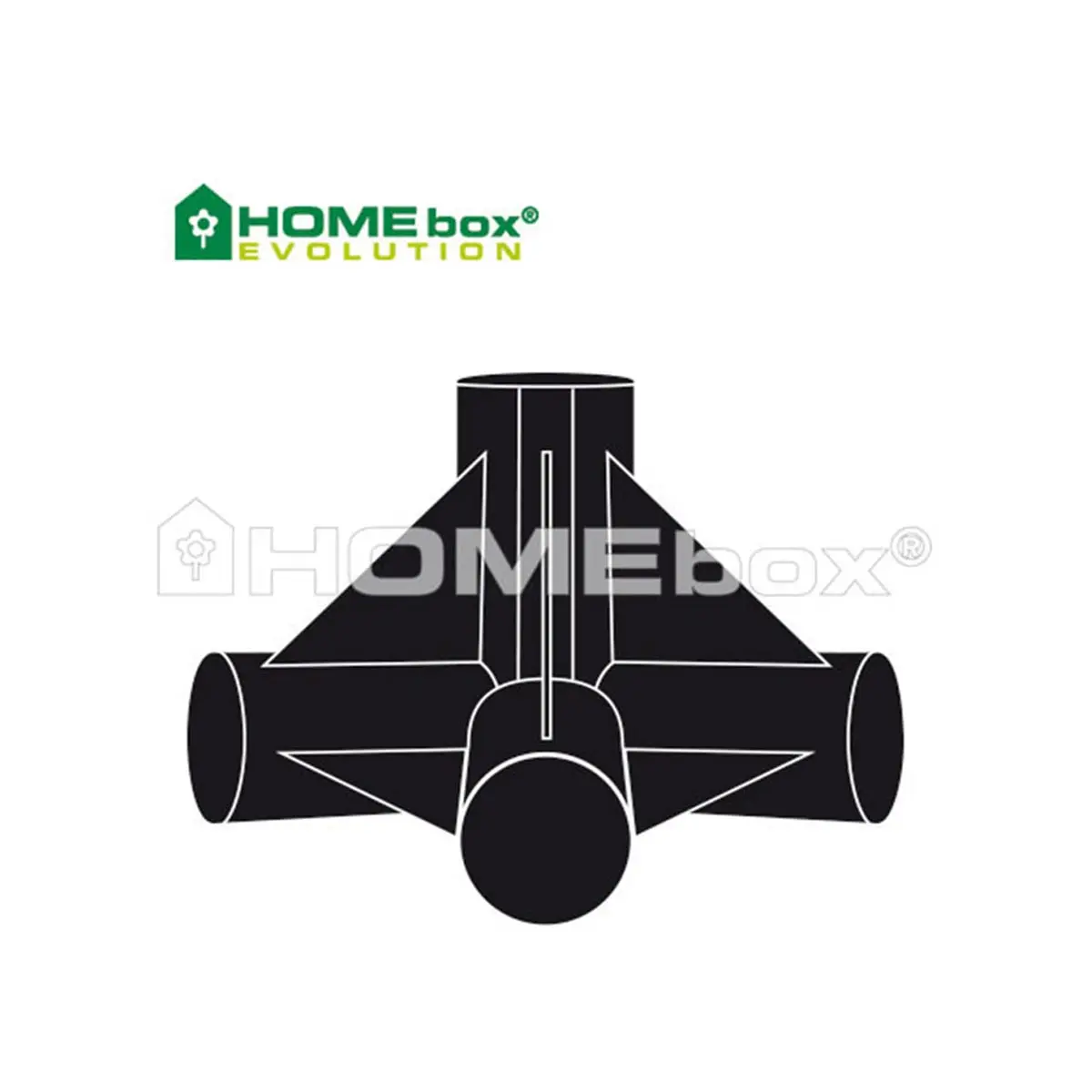 Homebox Replacement Corner 4way connettori pacchetto di 2 22mm