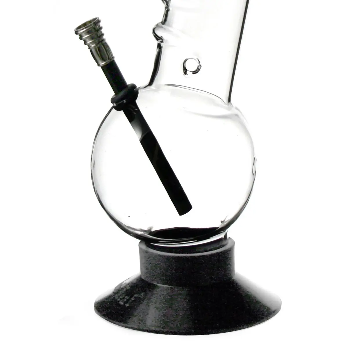 bong in vetro con metallo chilum/canaletta - 35cm