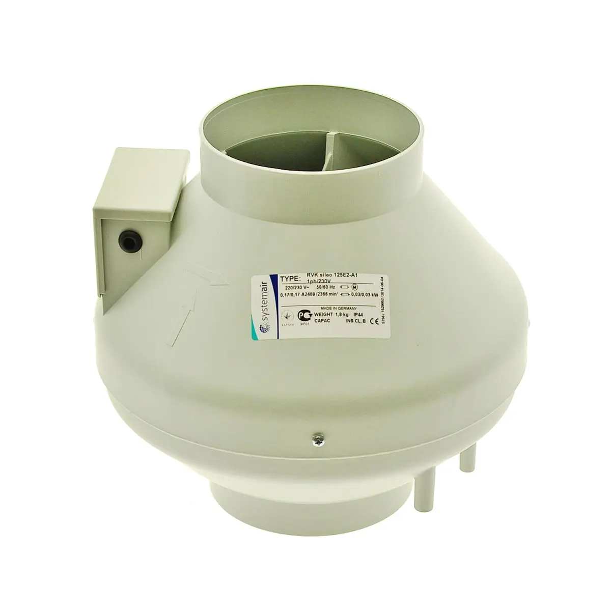 LTI ventilatore RVK sileo 125E2 125mm - 225m³/h