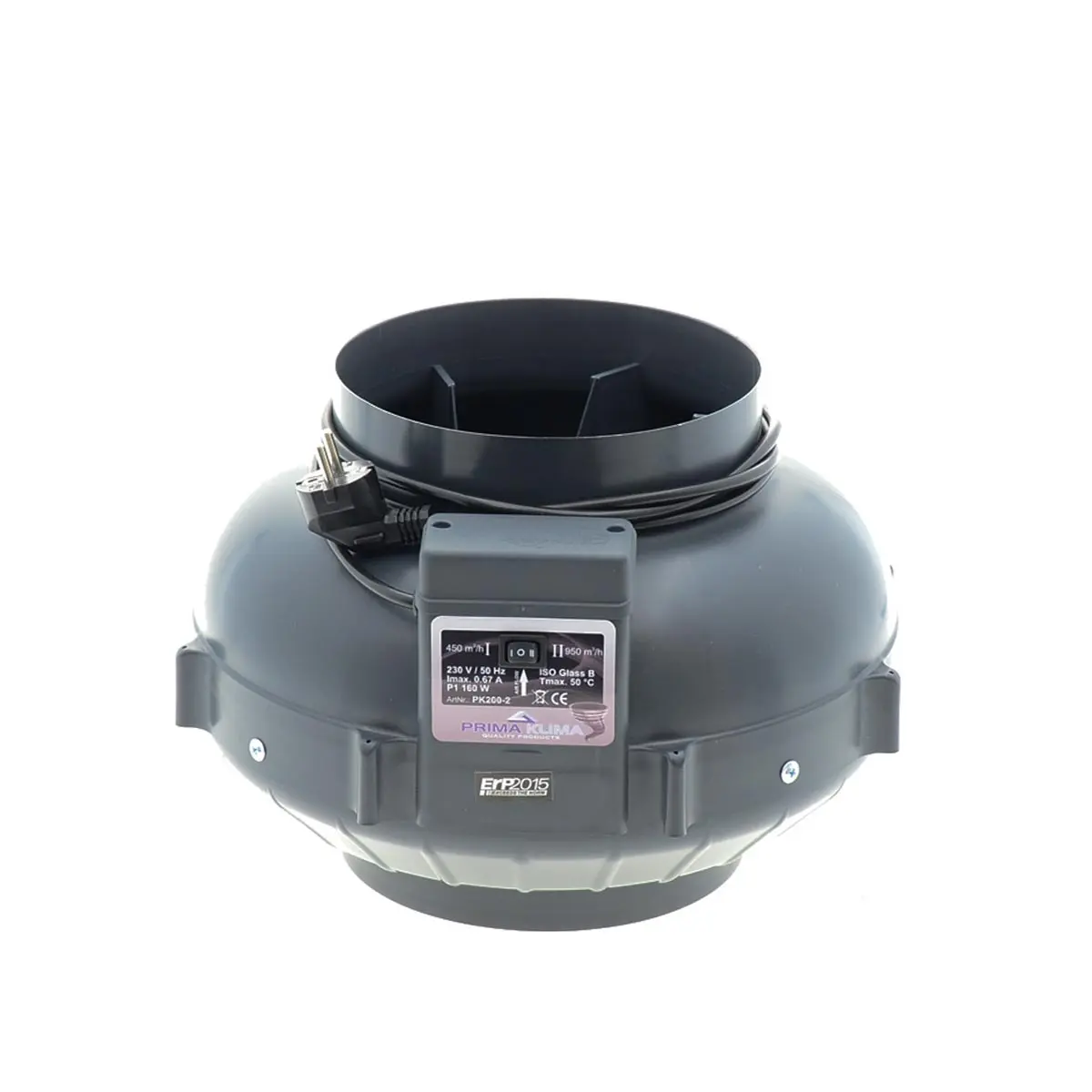 Primaklima ventilatore 200mm - 450/950m³