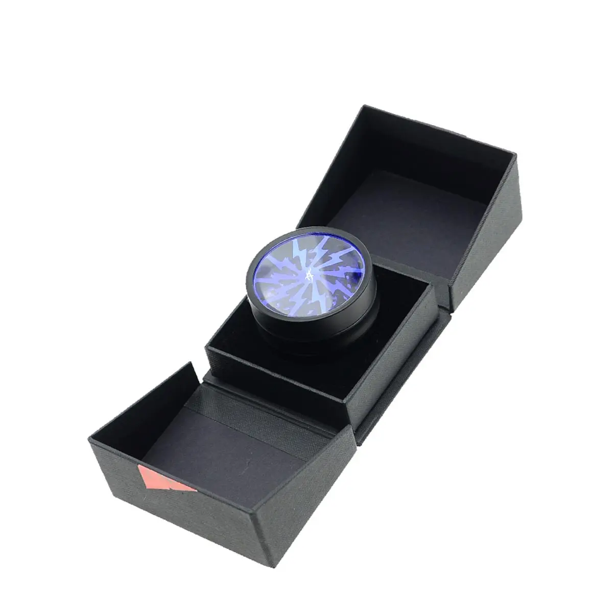 Thorinder grinder con finestra nero / azzurro