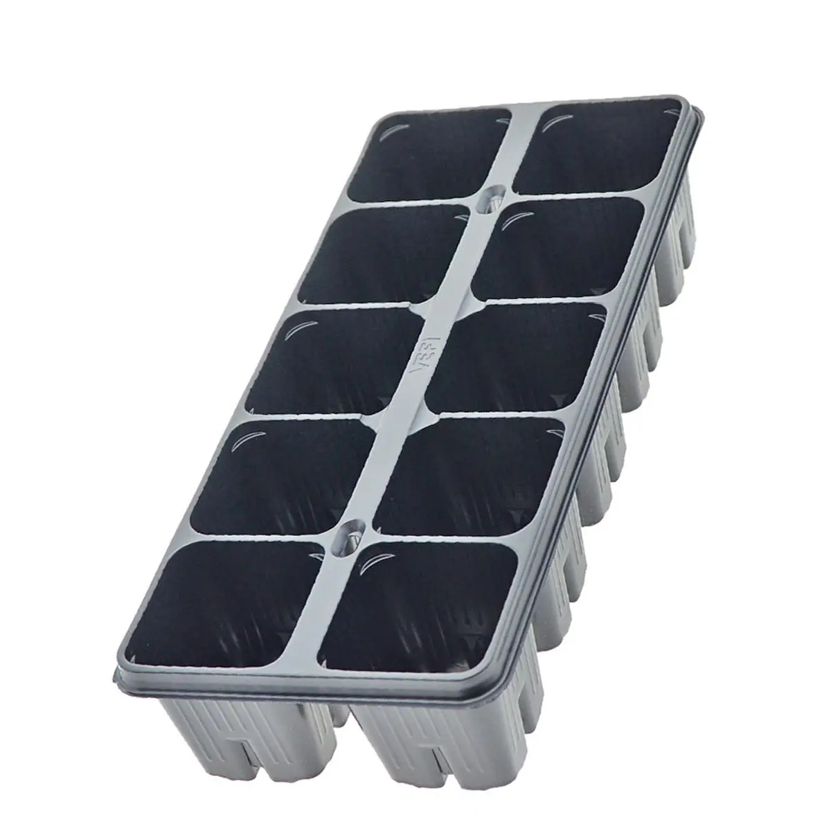 Vassoio Vaso (30 x 13 x 6 cm), 4 vassoi Con 10 vasi (6 x 6 cm)