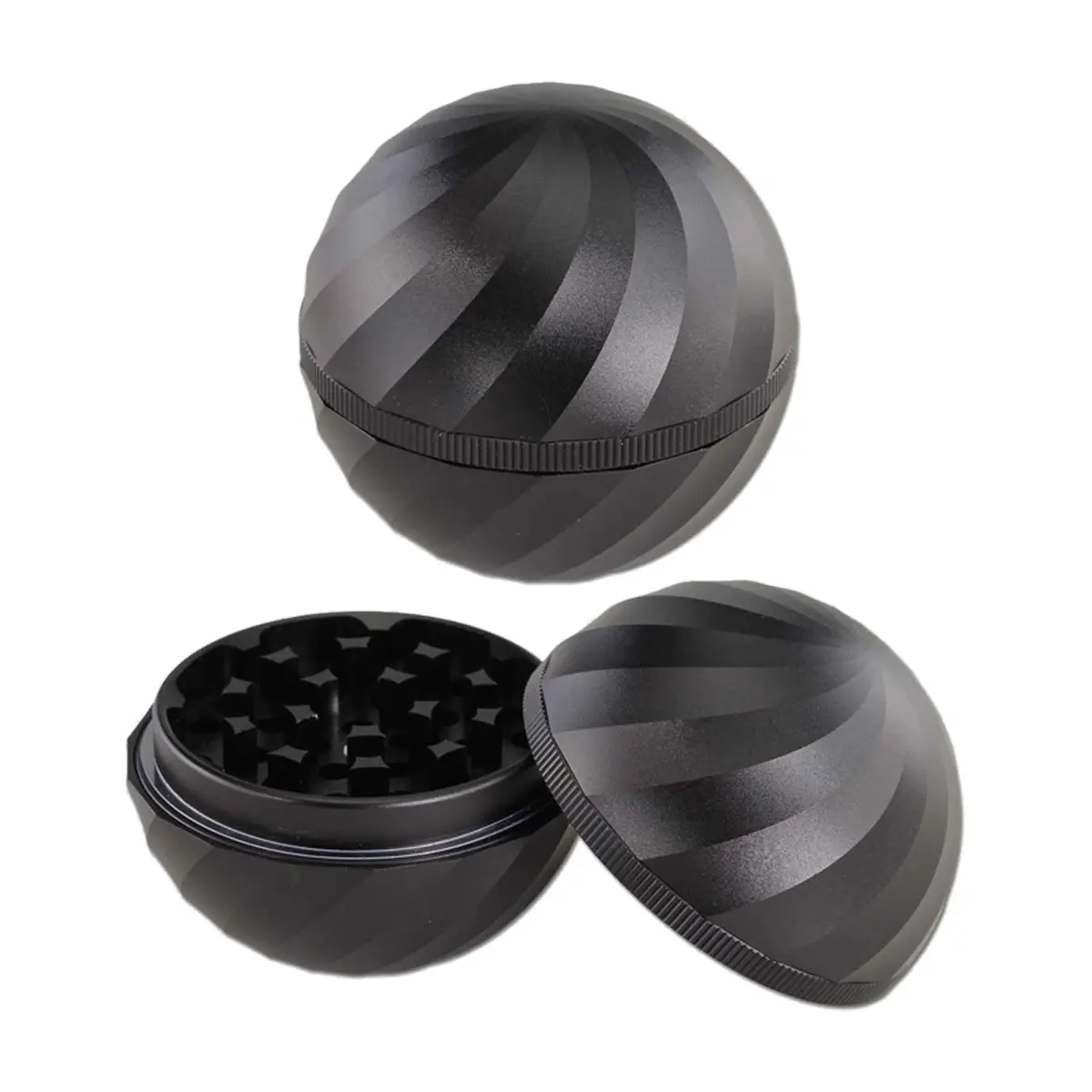 Black Leaf Grinder a Sfera 4 Parti