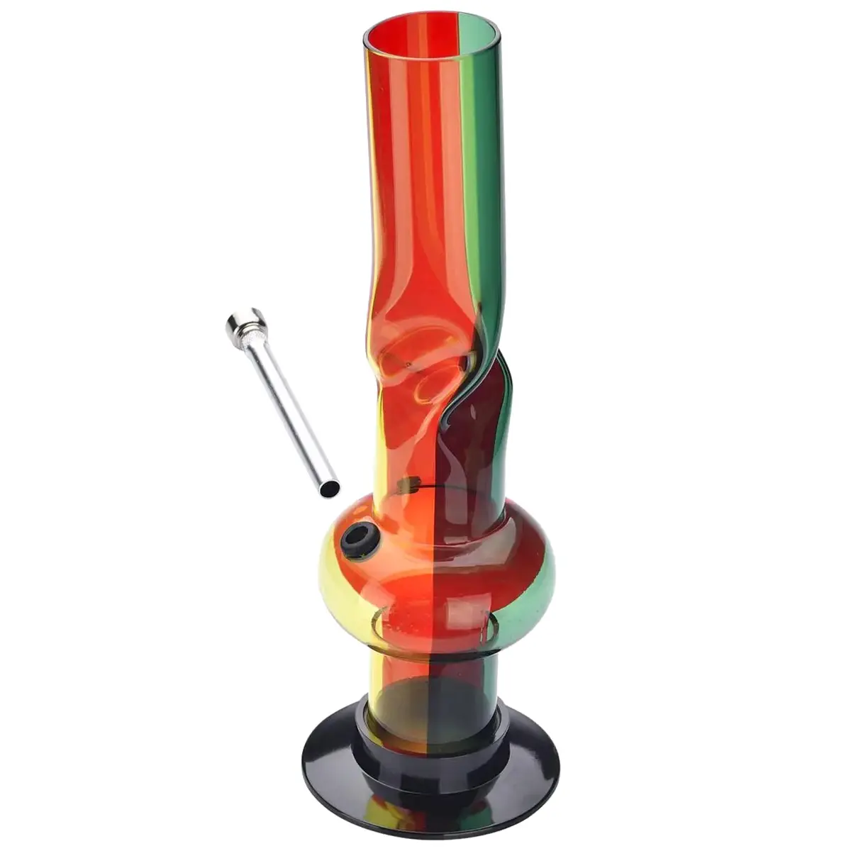 Champ High 'Twist Rasta' Bong in acrilico 31 cm