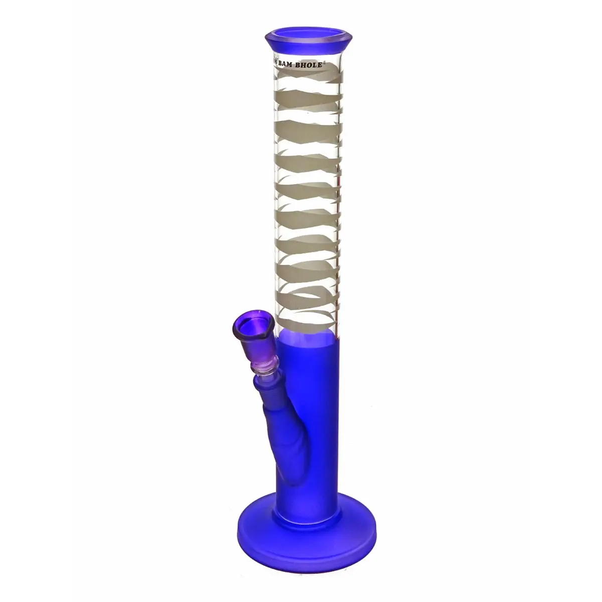 Bong in vetro sabbiato 35cm 14,5mm Blu