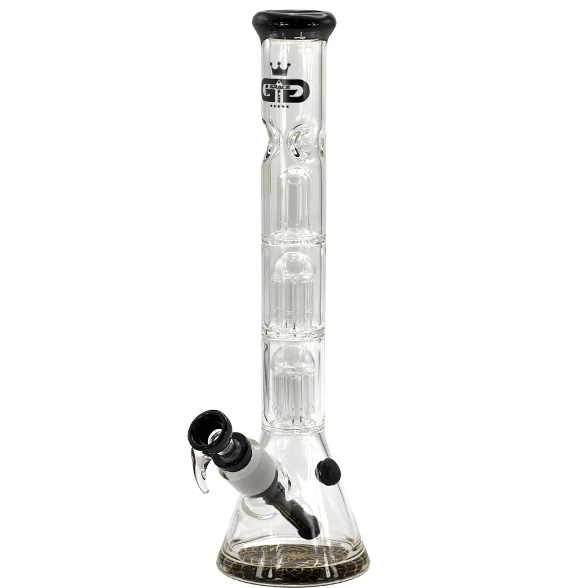 Grace Glass 'Becher mit dreifachem Baum-Perkolator' 40 cm nero