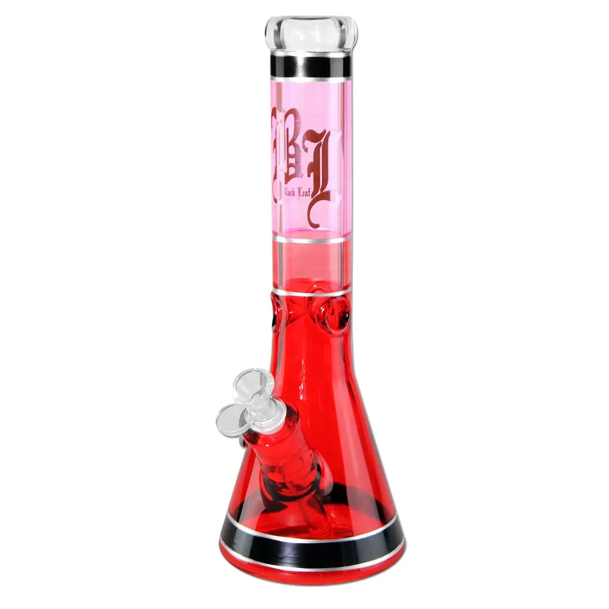 Black Leaf Beaker Bong ghiaccio - rosso