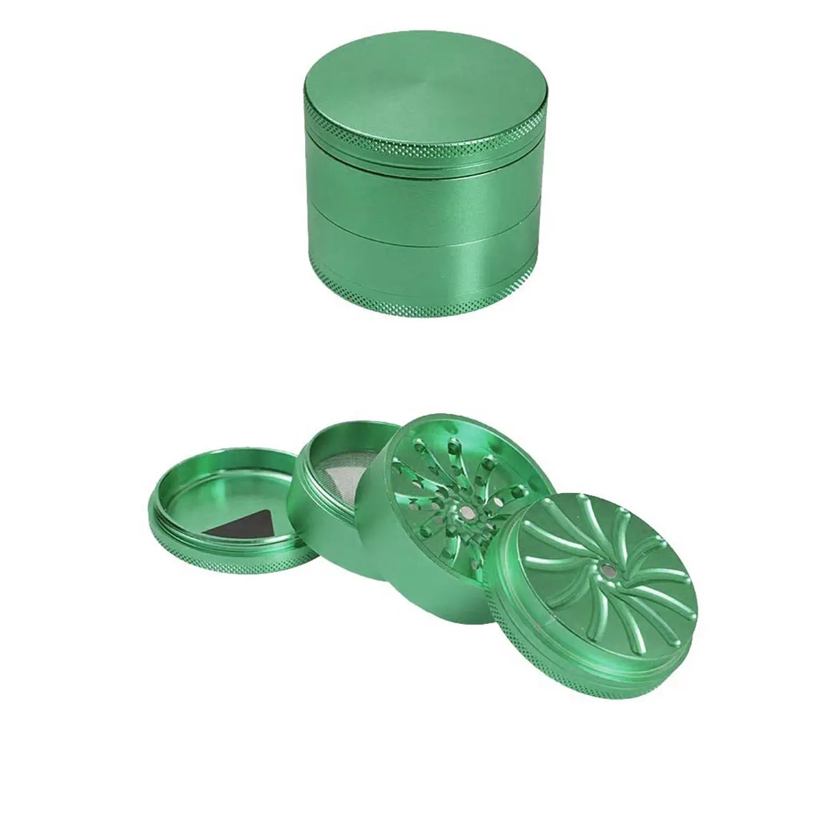 Masher Grinder in Alluminio verde