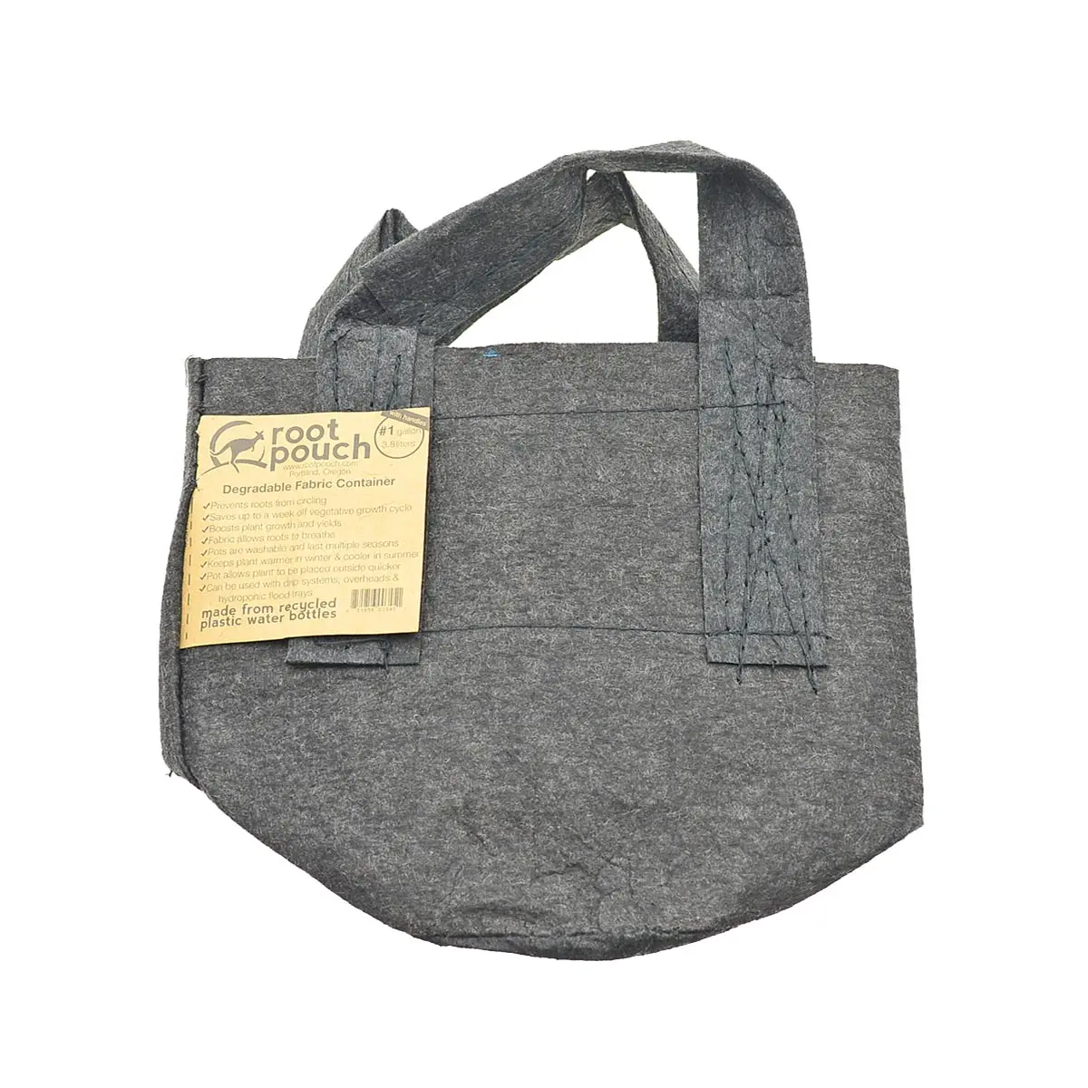 Root Pouch Nero con manico 260gr/m² 3.8l