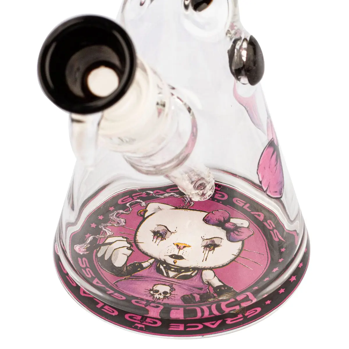 Grace Glass Bong per ghiaccio 'Angry Cat' 27 cm