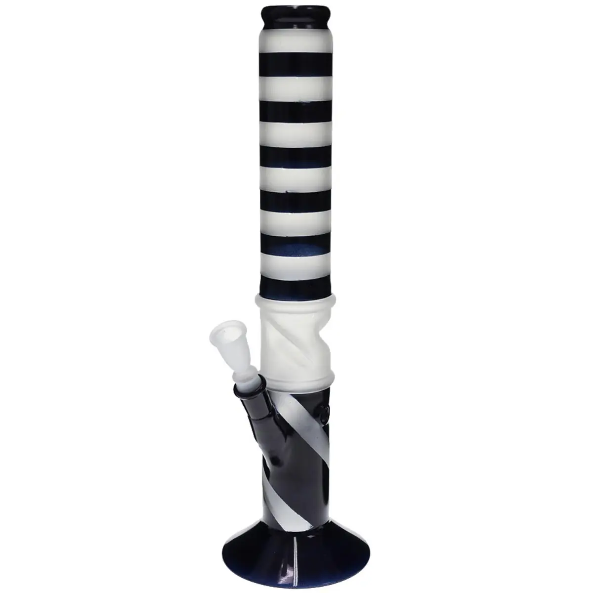 Bong in vetro nero ICE sabbiato 43cm