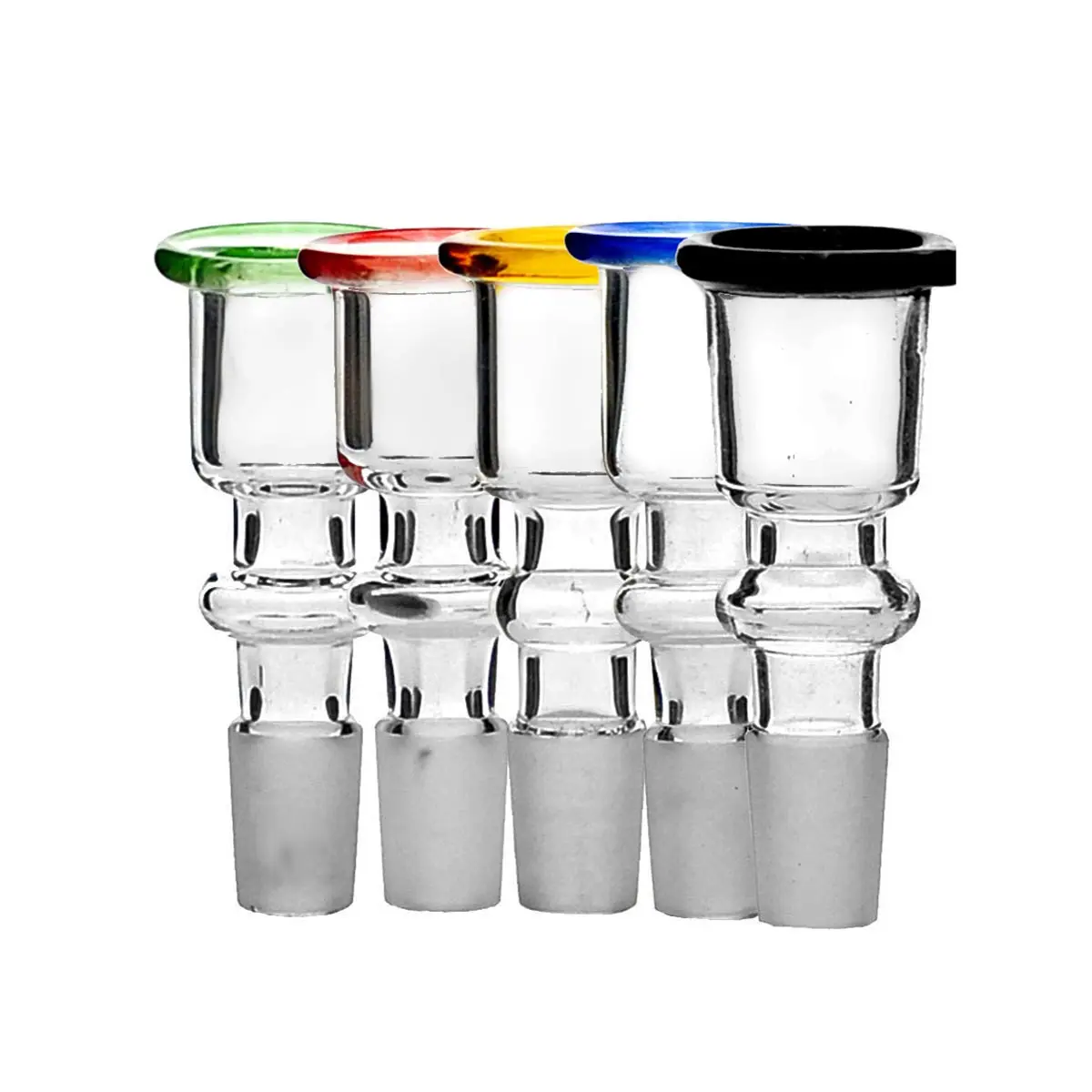 Cilindro braciere in vetro con bordo colorato 14,5