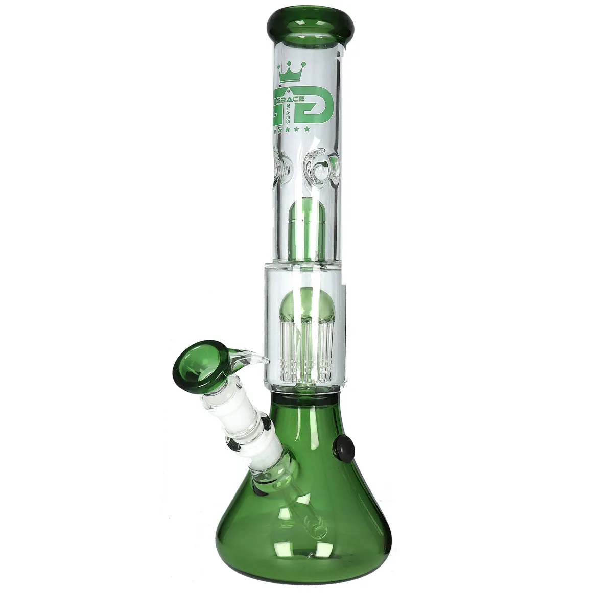Grace bong in vetro "Prurient Green Penny" 35cm