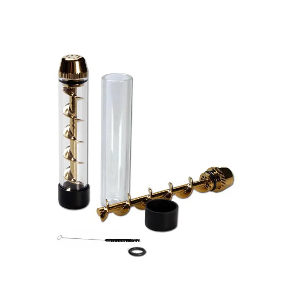 V12 Twisty Quartz Blunt - pipa in vetro al quarzo