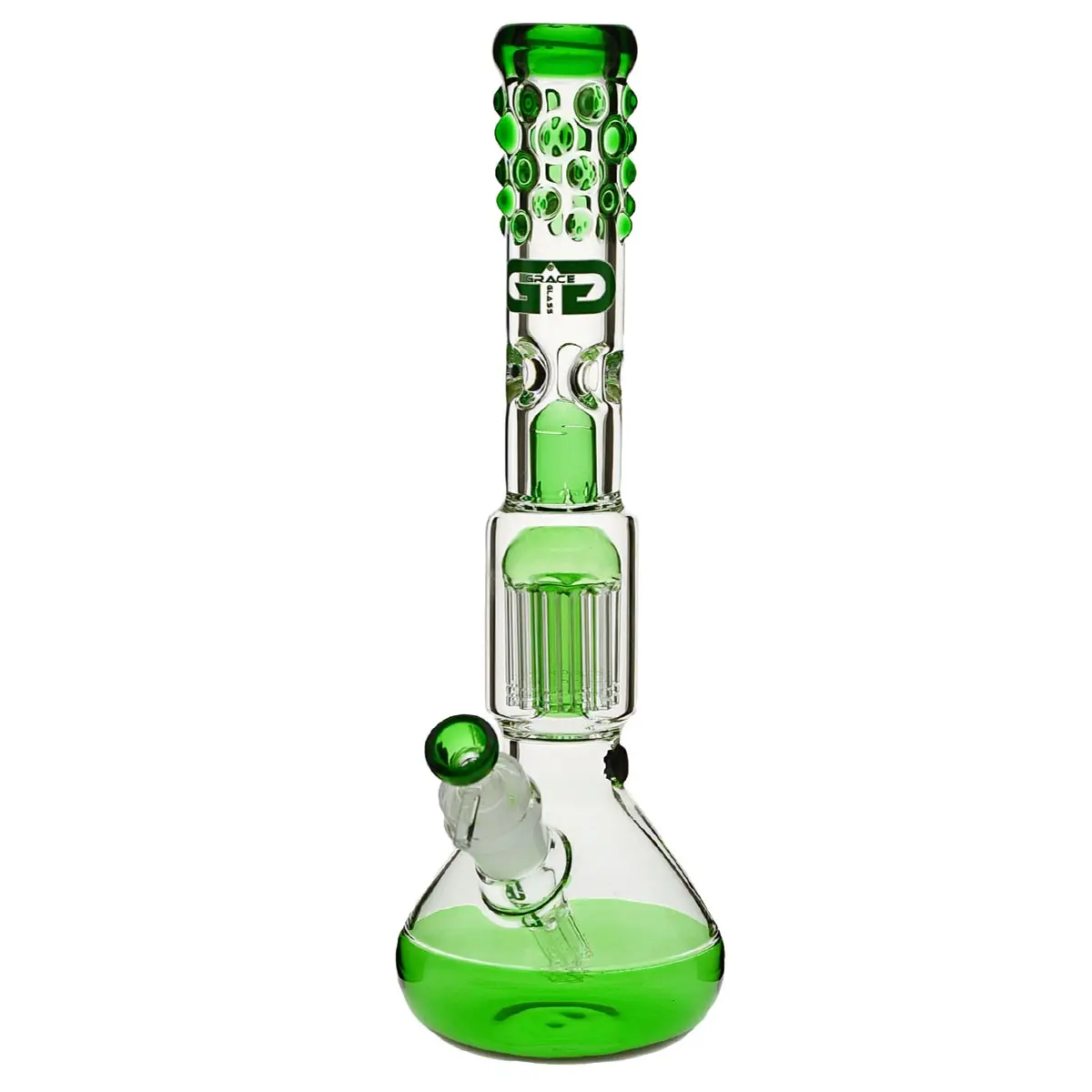 Grace bong in vetro "Prurient Green Penny" 46cm