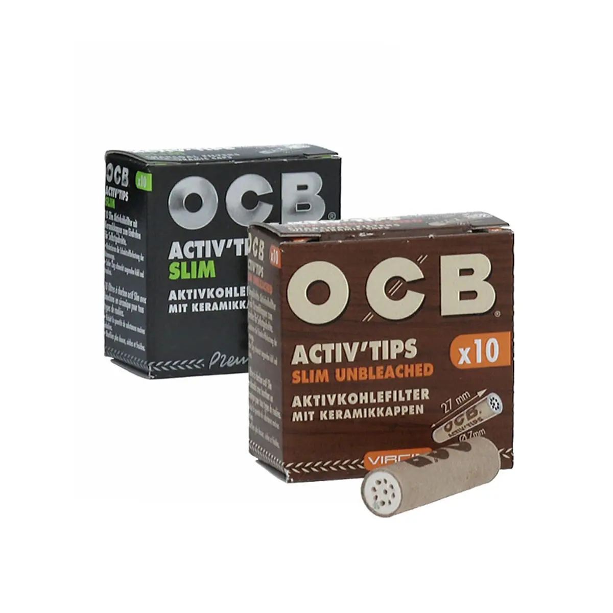 OCB Activ Tips Slim / unbleached 7mm 