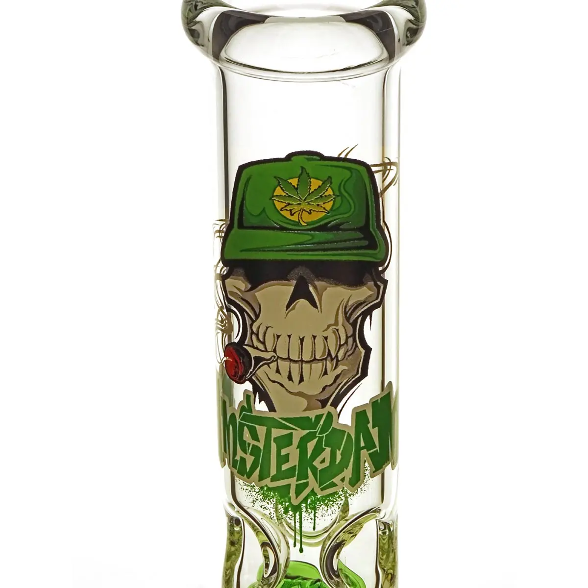 Bong Amsterdam Straight Skull 18.8 dritto 18,8 - 42cm verde