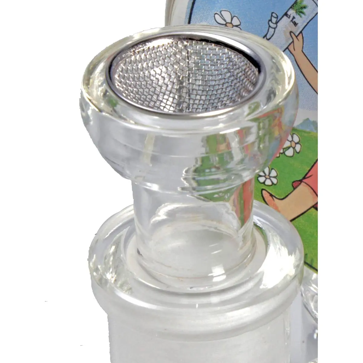Bong in vetro "Hello Highdi" con Honeycomb-Perc