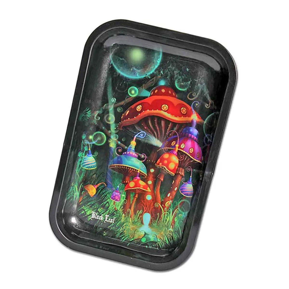 Black Leaf Rolling Tray 'Mushroom' L