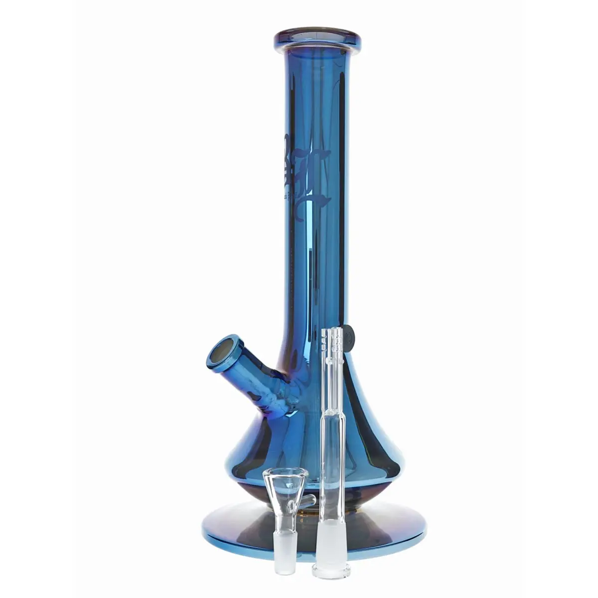 BL Neverland Bong con effetto arcobaleno metallico - blu
