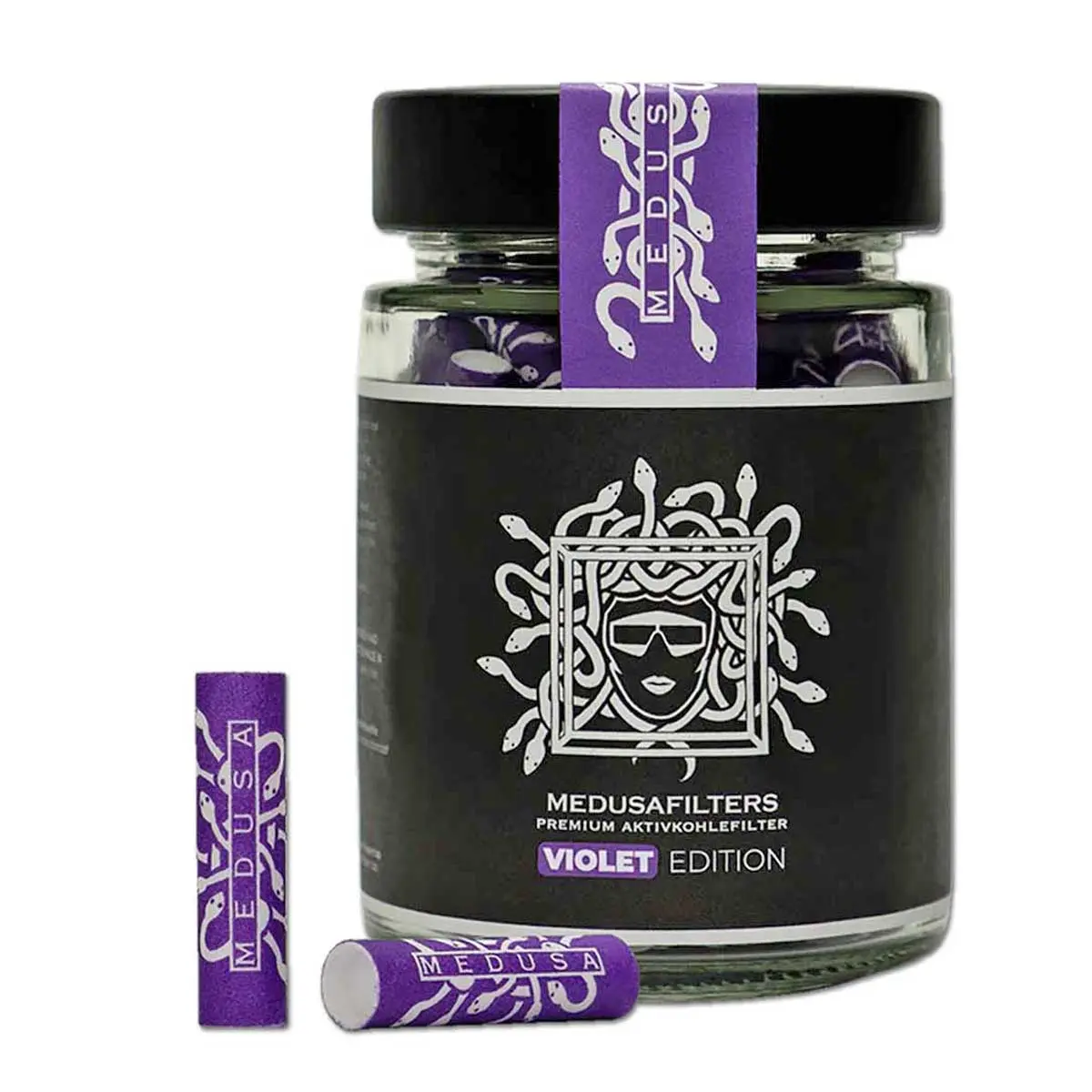 Medusa Filters Filtri a Carboni Attivi 6mm 100 Pezzi Violet