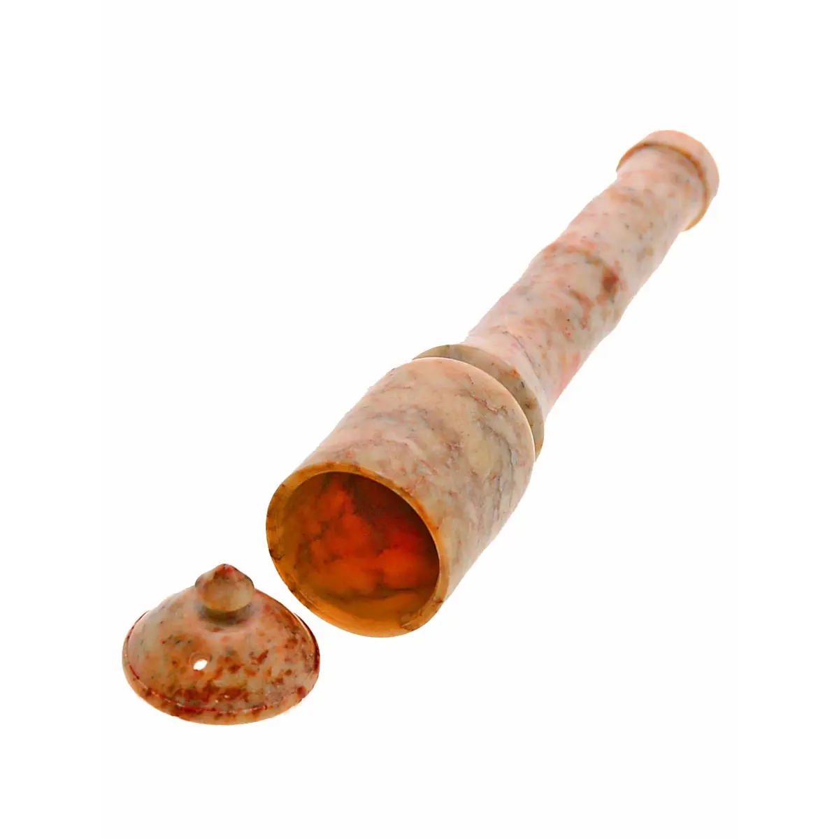 Chillum in pietra ollare con coperchio