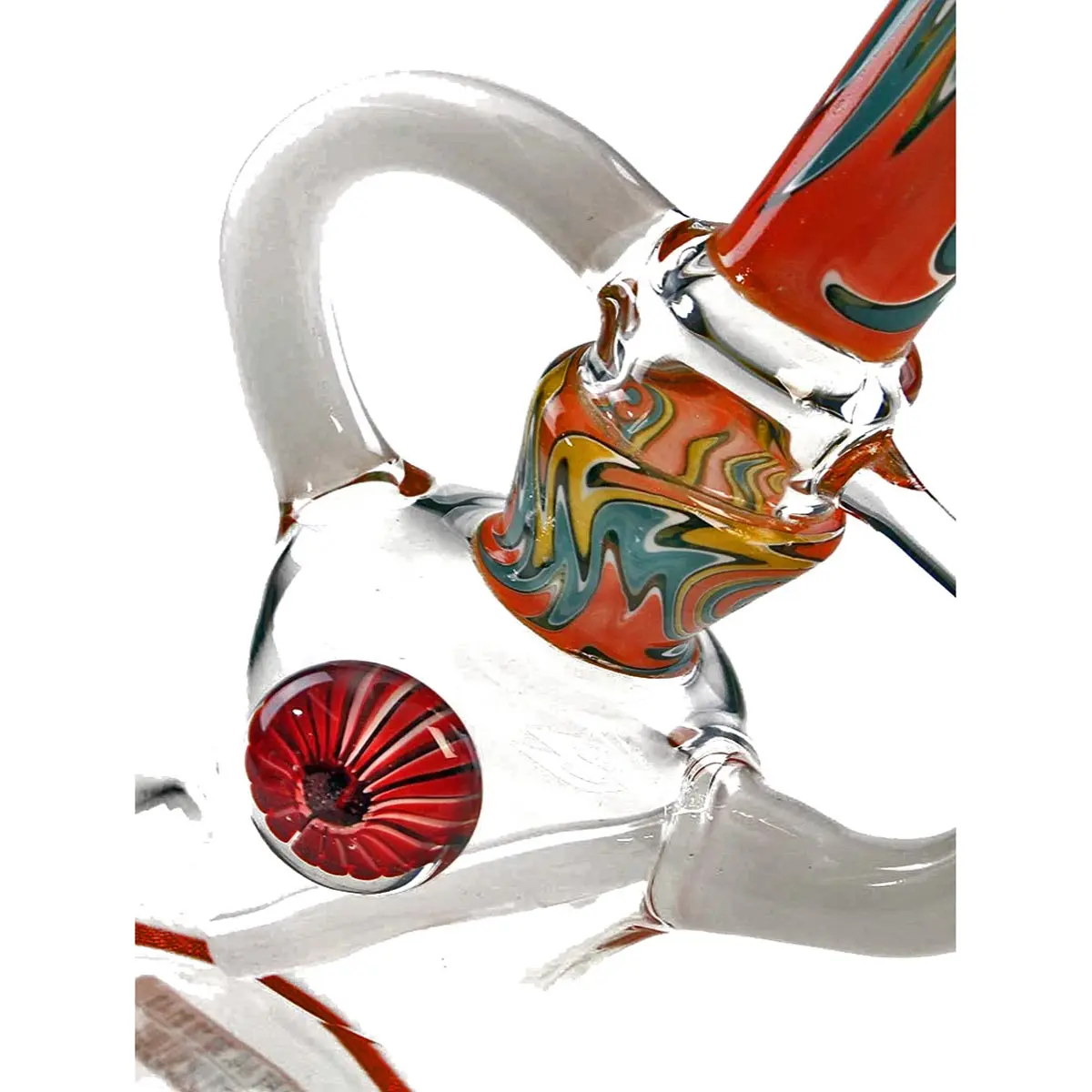 Recycler Vetro Arte Bong arancione