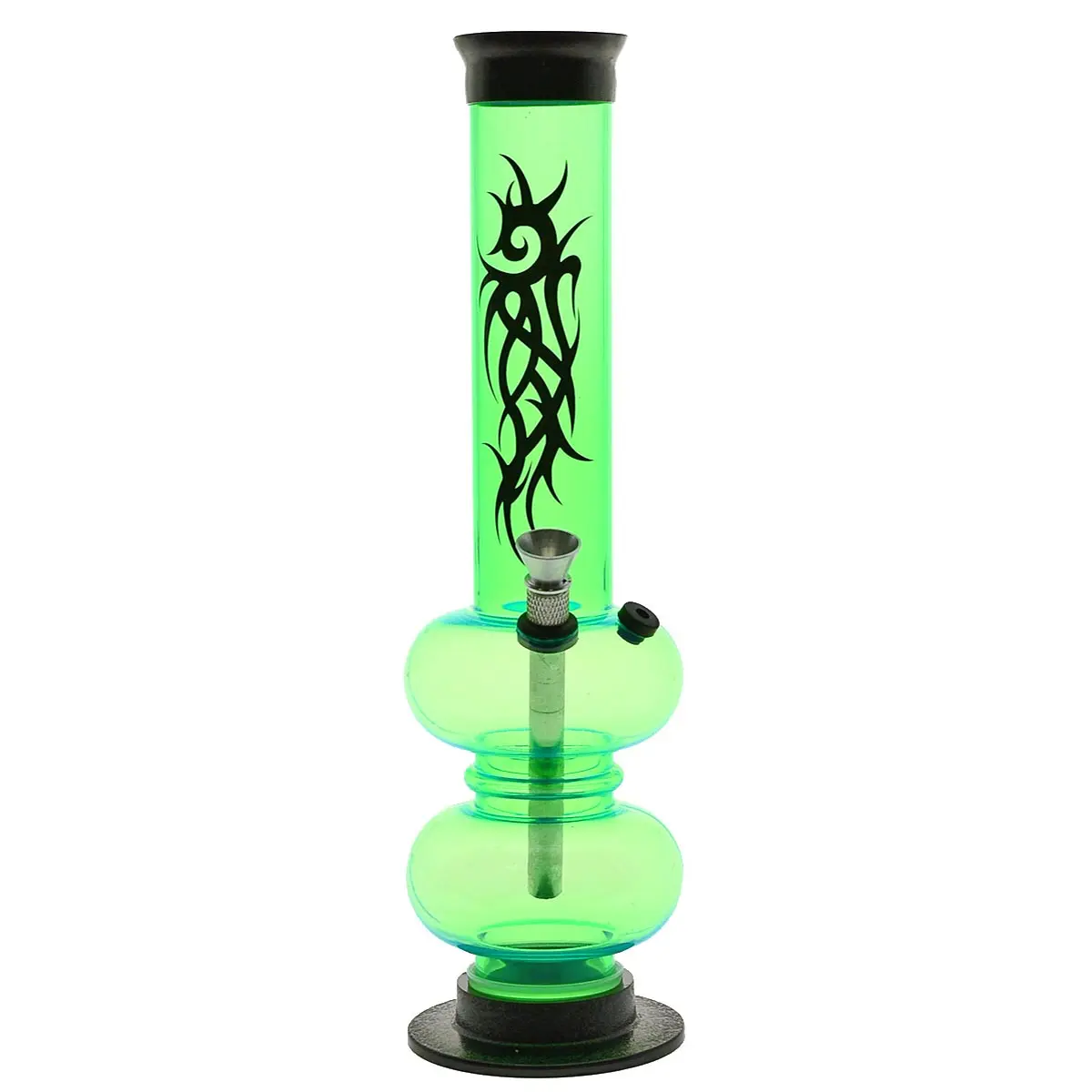 Bong in acrilico fluorescente "Tribal Fatso" 26 cm
