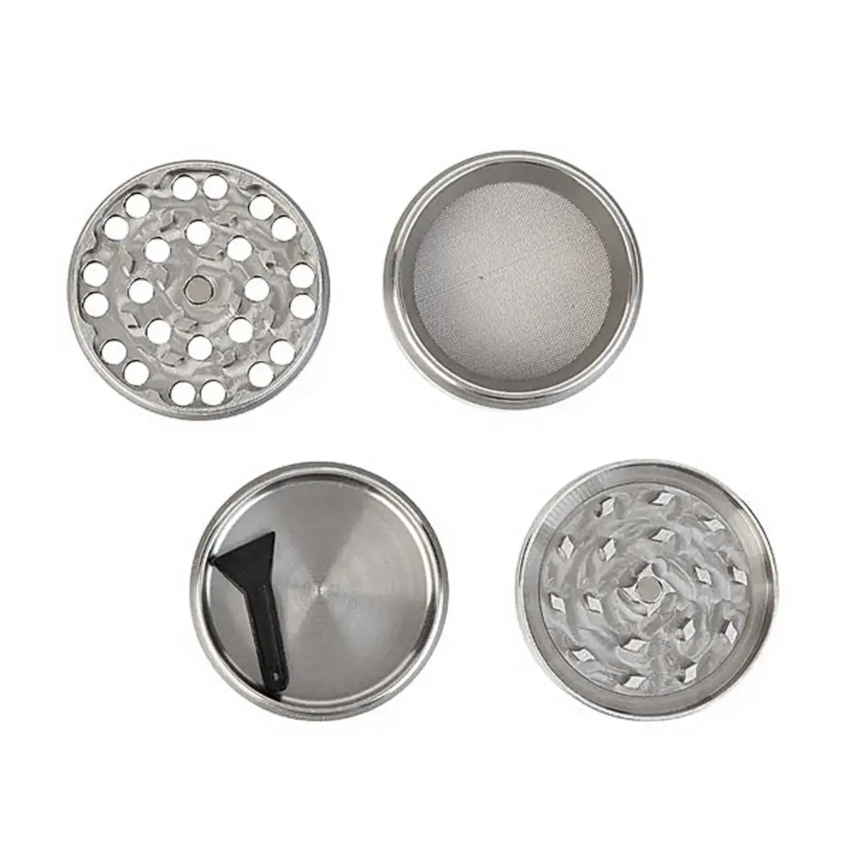 Grinder in acciaio inossidabile 50mm a 4 pezzi