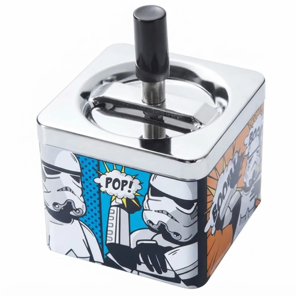 Posacenere girevole quadrato in metallo Stormtrooper