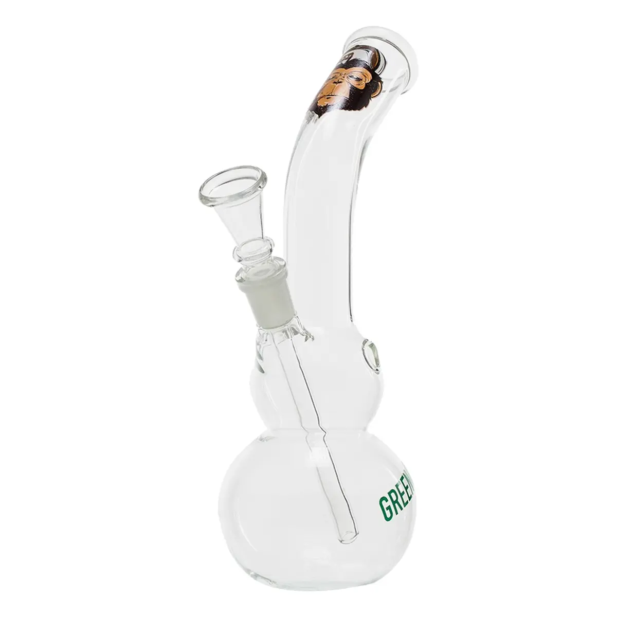 Bong doppio ventre Greenline 'Monkey' 22 cm