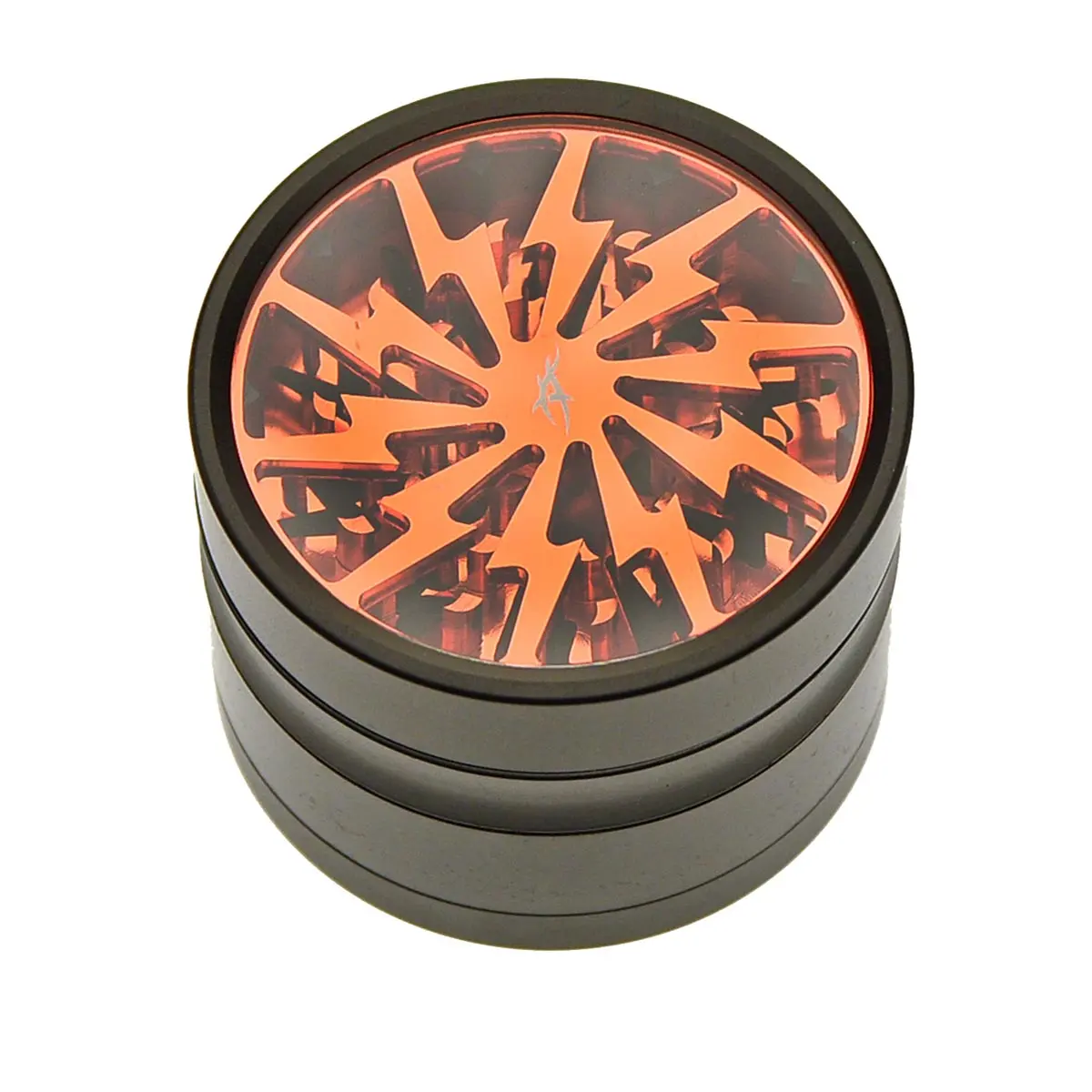 Thorinder grinder con finestra nero / arancio