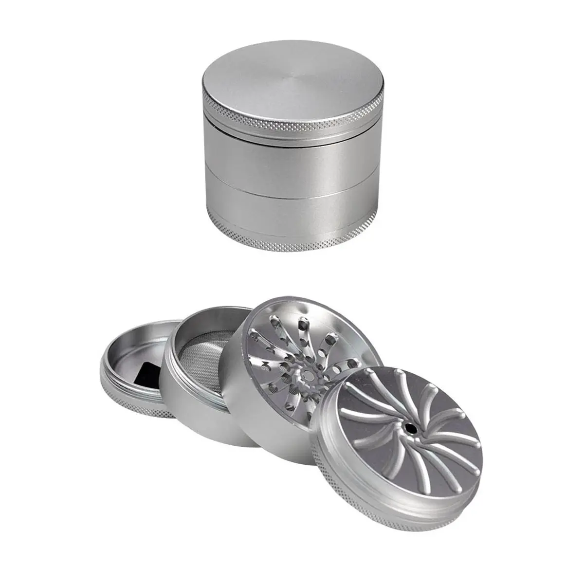 Masher Grinder in Alluminio argento