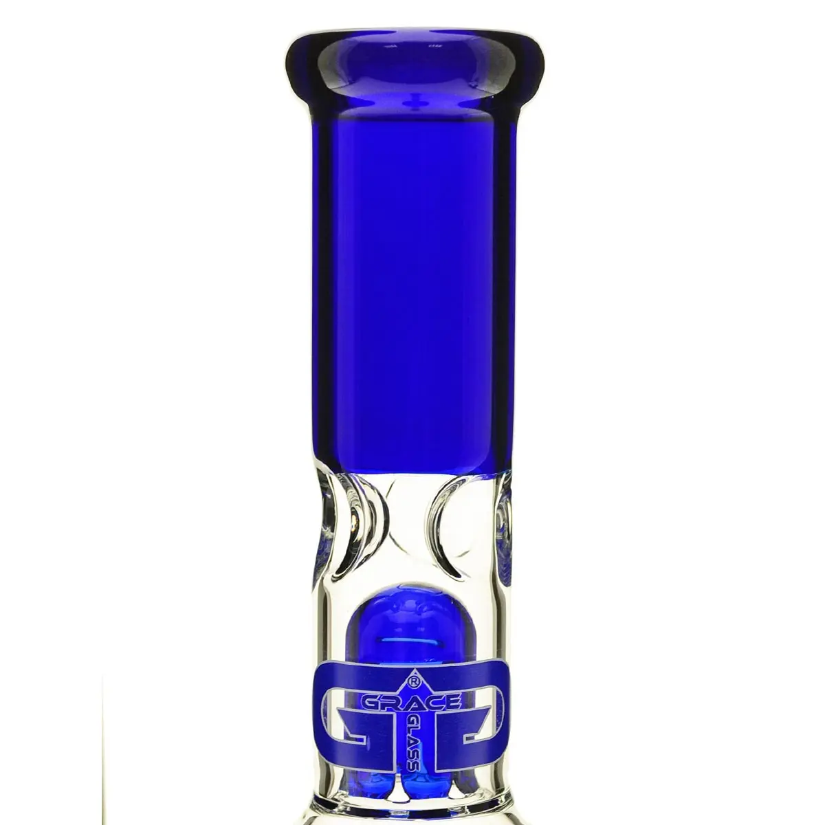 Grace bong in vetro "Straight Blue Samantha" 39cm