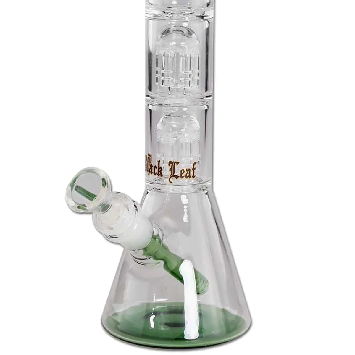Black Leaf ice bong con doppio percussore 31 cm