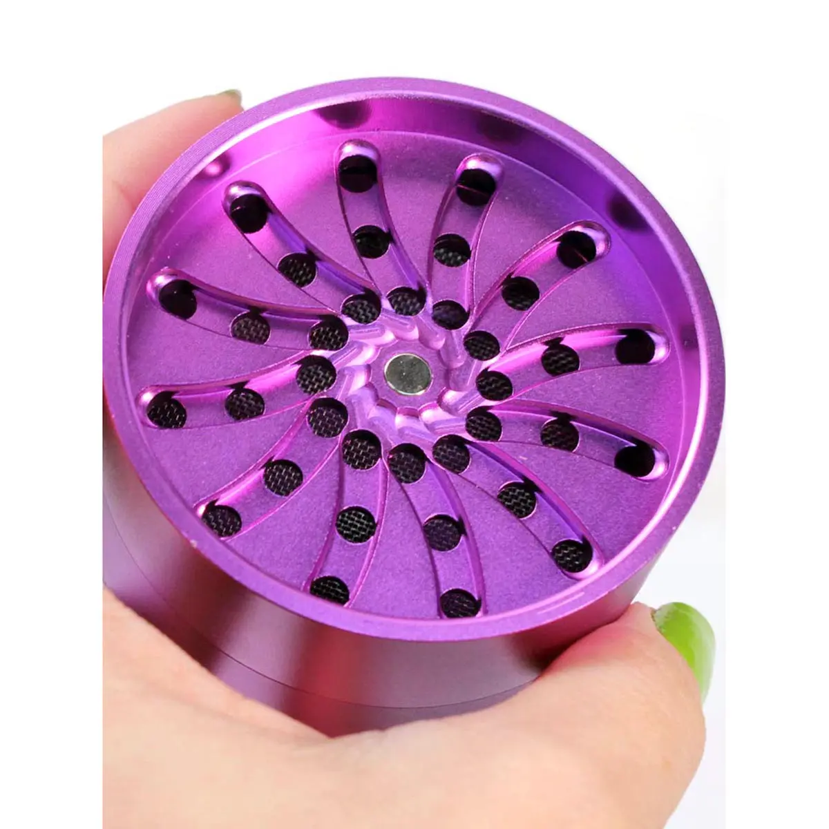 Masher Grinder in Alluminio verde