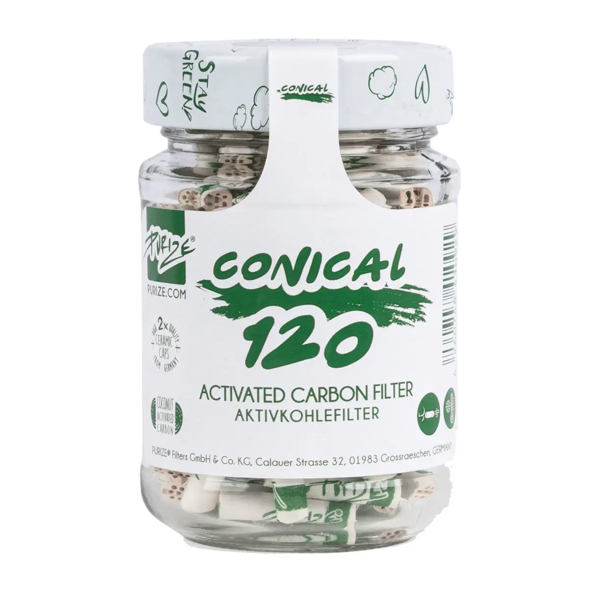 Filtro a carbone attivo PURIZE® Conical XTRA Slim Size 120x