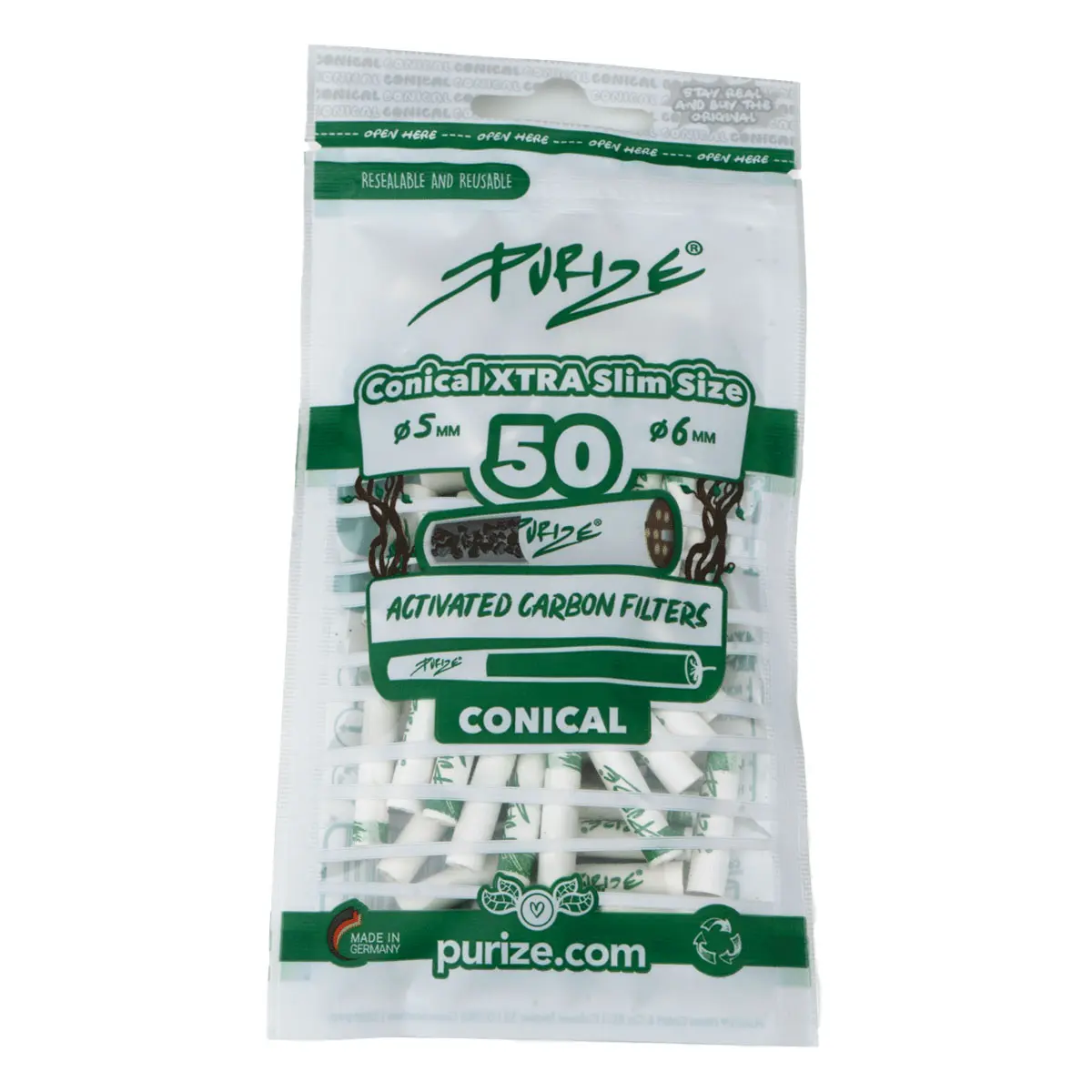 Filtro a carbone attivo PURIZE® Conical XTRA Slim Size