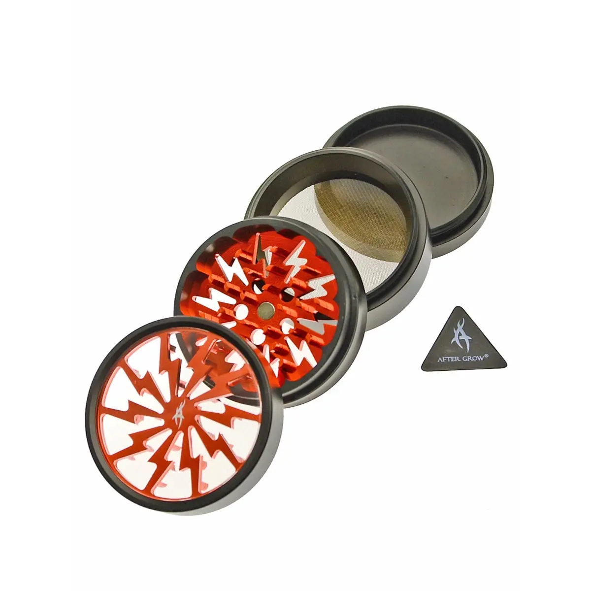 Thorinder grinder con finestra nero / arancio