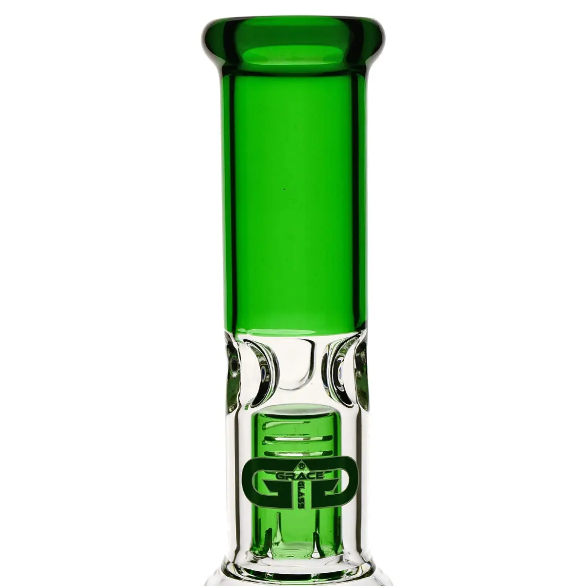 Grace Glass Bong in vetro "Rounded Green Ramona" 35 cm