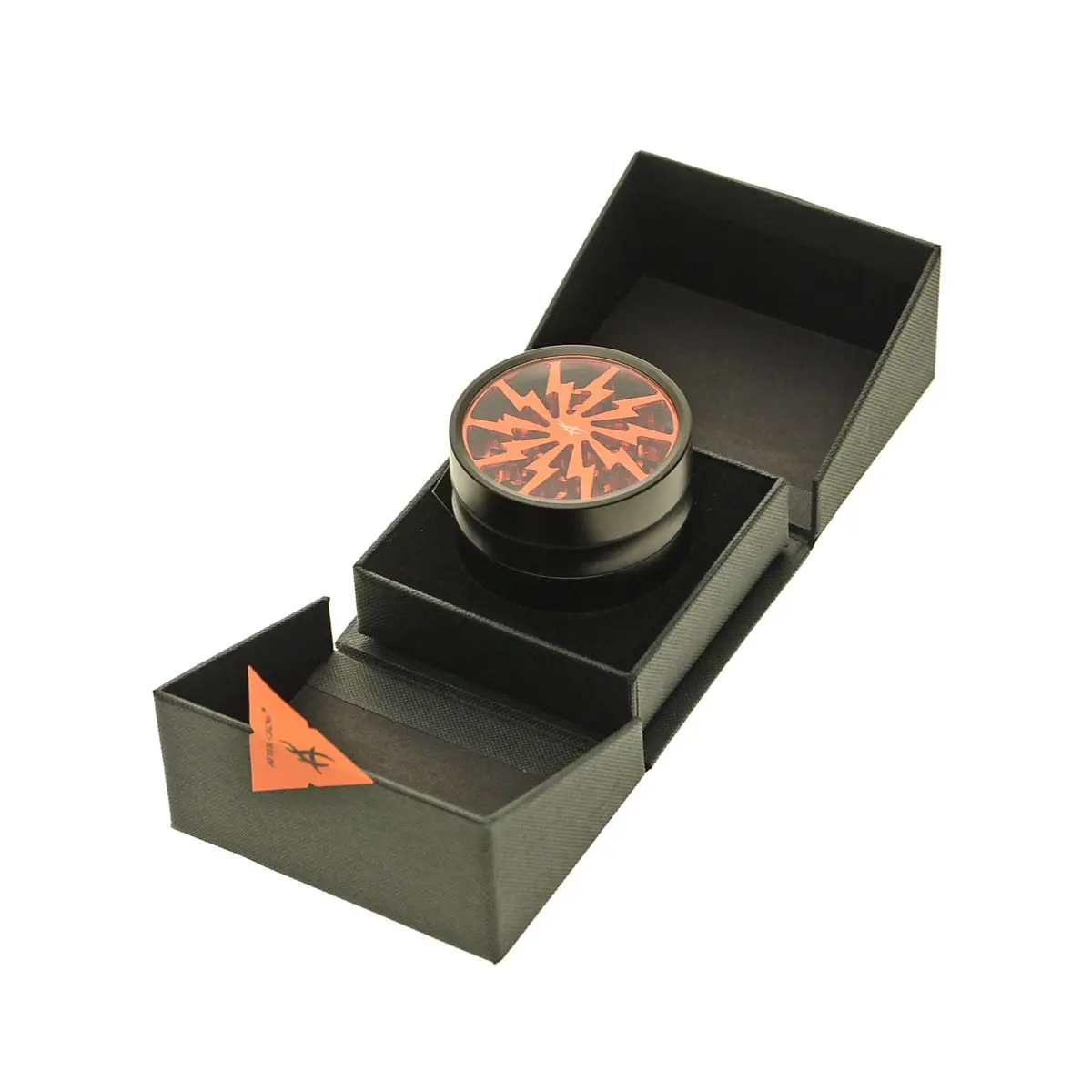 Thorinder grinder con finestra nero / arancio