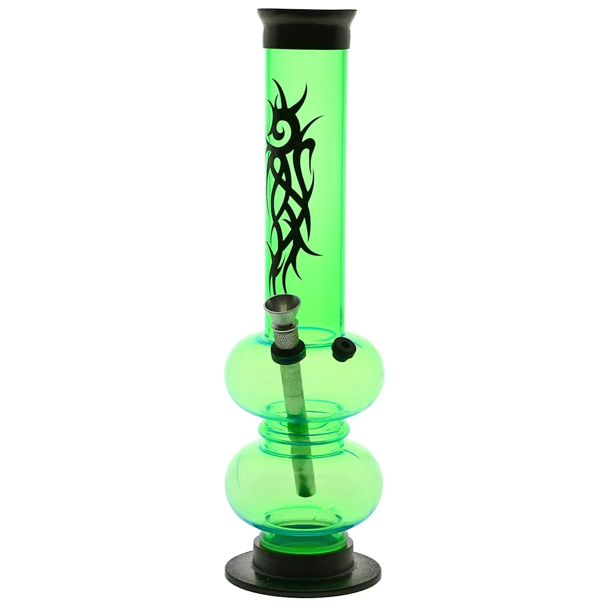 Bong in acrilico fluorescente "Tribal Fatso" 26 cm