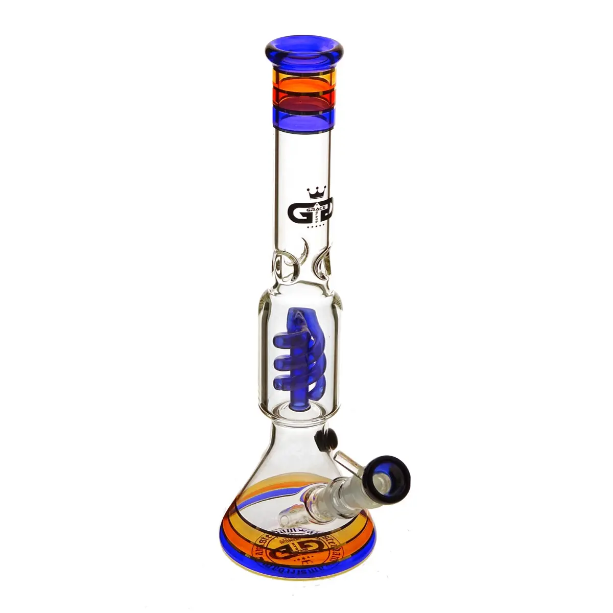 GG Cone Spyral bong in vetro 35cm blu 35cm