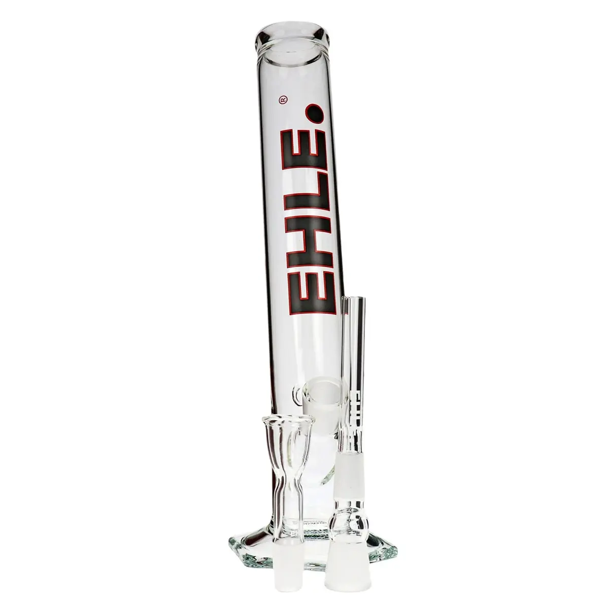 Ehle Bong angolato - 500ml - 18.8mm - nero-rosso