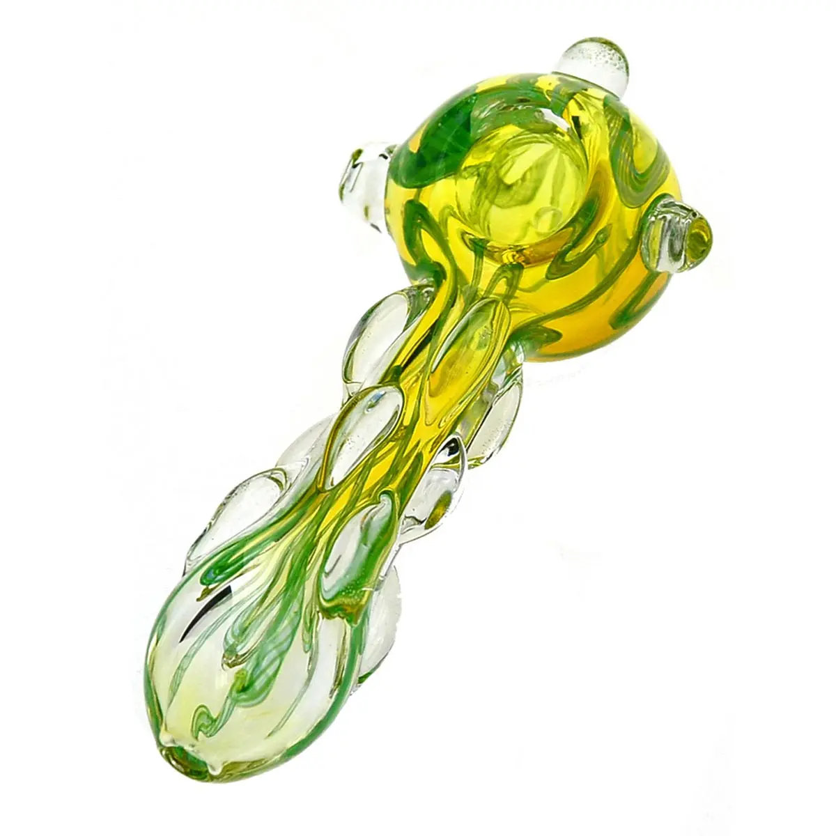 Pipa cucchiaio di vetro bubbler "Entangling Tangle"