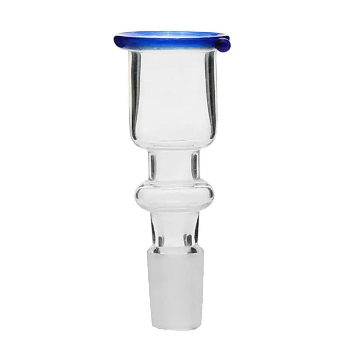 braciere in vetro cylinder con blu rim 14.5