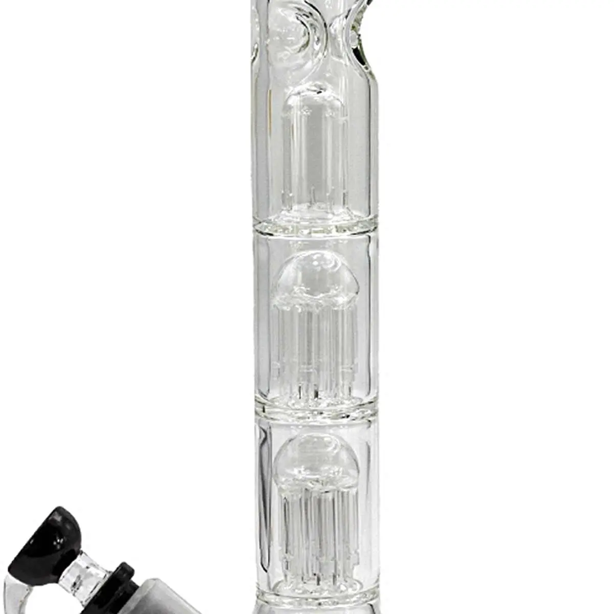 Grace Glass 'Becher mit dreifachem Baum-Perkolator' 40 cm nero