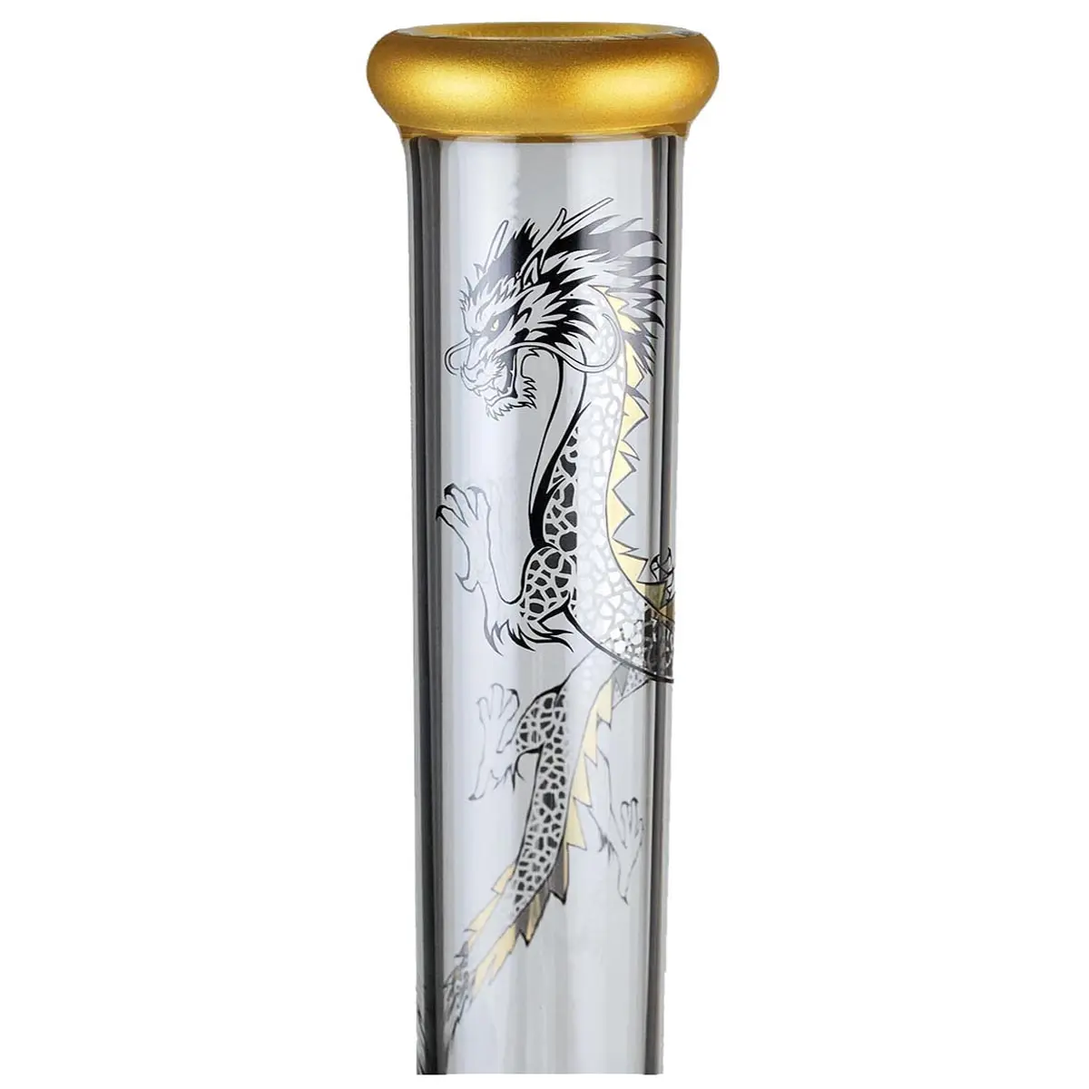 Black Leaf Bong GTI Drago d'oro dritto ICE