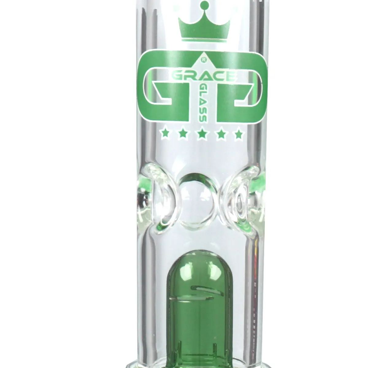 Grace bong in vetro "Prurient Green Penny" 35cm